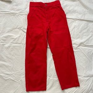 Big Bud Press Work Pants Mustang Red Size Small ALTERED